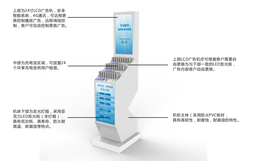 LD-2落地充电宝多媒体机柜 LD-2落地充电宝多媒体机柜